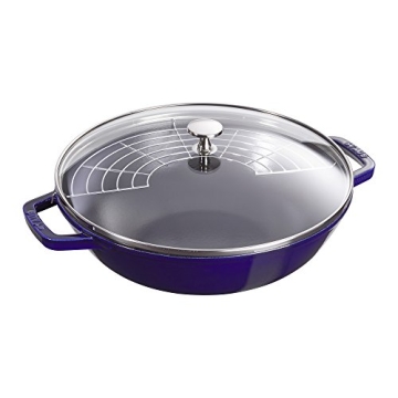 STAUB Perfect Pan - Dark Blue, Versatile Kitchen Essential for All Cooking Needs