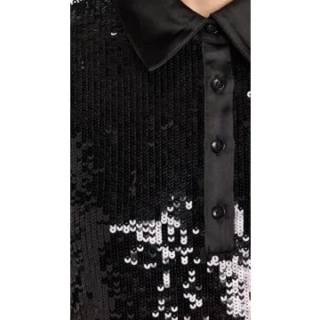 alice + olivia Treva Sequin Polo Dress for Women