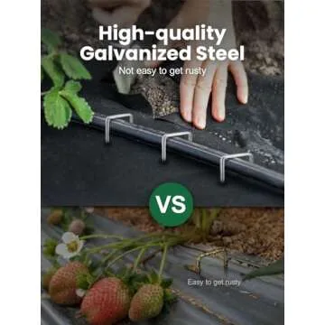 GROWNEER 6-Inch Heavy Duty Landscape Staples Pack of 100