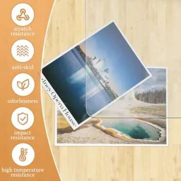 KMAT Office Chair Mat,Easy Glide Hard Wood Tile Floor Mats,Chair Mat for Hardwood Floor,Clear Desk Chair Mat for Home Office Rolling Chair,Heavy Duty Floor Protector -36"x48" with Lip