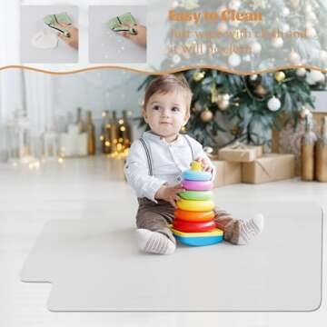 KMAT Office Chair Mat,Easy Glide Hard Wood Tile Floor Mats,Chair Mat for Hardwood Floor,Clear Desk Chair Mat for Home Office Rolling Chair,Heavy Duty Floor Protector -36"x48" with Lip