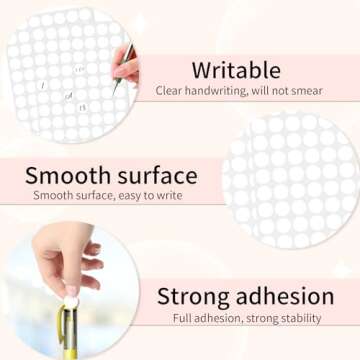 Starboling Dot Stickers,1/2 Inch White Circle Stickers,1400pcs Self-Adhesive Writable Color Coding Labels,Round Labeling Stickers for Office Classroom Garage Sale