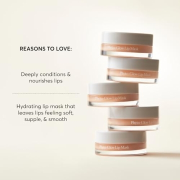 Naturium Phyto-Glow Lip Mask, Hydrating & Moisturizing Balm, Restores & Replenishes for Nourishing Lips with Shea Butter, 0.5 oz