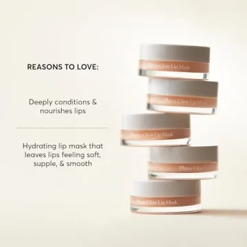 Naturium Phyto-Glow Lip Mask, Hydrating & Moisturizing Balm, Restores & Replenishes for Nourishing Lips with Shea Butter, 0.5 oz