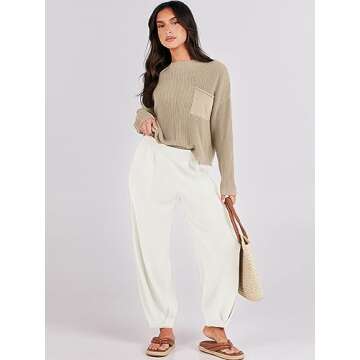 Prinbara Two 2 Piece Outfits Womens 2023 Fall Fashion Matching Sets Lounge Sweatsuits Sweat Suits Co...