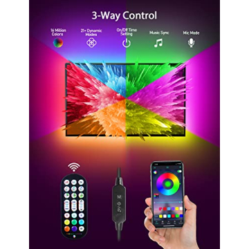MATICOD RGB LED Backlight for TVs - Music Sync & App Control