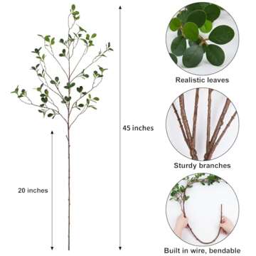 Ouddy Decor Faux Greenery Stems for Stunning Home Décor