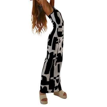 Fabumily Sexy Knit Bodycon Dress for Women Sleeveless Spaghetti Strap Cut Out Maxi Dress Backless Y2K Summer Beach Dresses (A- Black & White, X-Large)