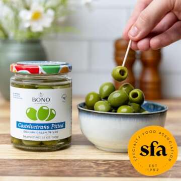 Bono Italian Gourmet Olives - All Natural, Non-GMO, Flavorful Snack