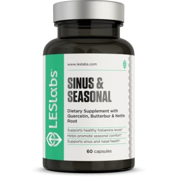 LES Labs Sinus & Seasonal – Sinus Relief, Nasal Health with Butterbur, Quercetin, and Bromelain