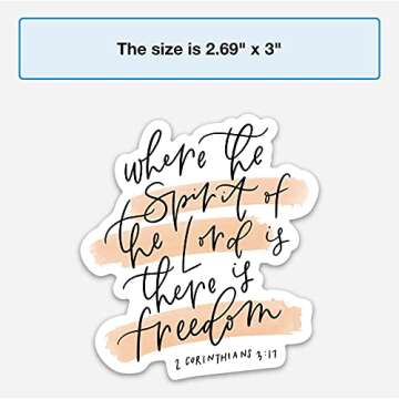 Swaygirls refrigerator magnet | Religious magnets | Christian faith fridge magnets | Bible verse quote magnets | 2 Corinthians 3:17 Spirit of the Lord there is freedom