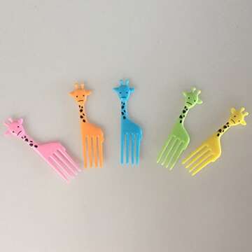 Lovely Animal Food Fruit Picks Forks,10PCS Bento Box Lunch Box Decor Baby Food Picks Fruit Picks for Kids Randomly(Randomly)