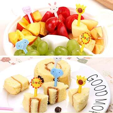 Lovely Animal Food Fruit Picks Forks,10PCS Bento Box Lunch Box Decor Baby Food Picks Fruit Picks for Kids Randomly(Randomly)