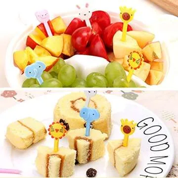 Lovely Animal Food Fruit Picks Forks,10PCS Bento Box Lunch Box Decor Baby Food Picks Fruit Picks for Kids Randomly(Randomly)