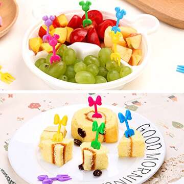 Lovely Animal Food Fruit Picks Forks,10PCS Bento Box Lunch Box Decor Baby Food Picks Fruit Picks for Kids Randomly(Randomly)