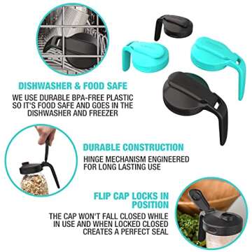 Masontops Mason Jar Pitcher Lid - Leakproof Pour Spout Design