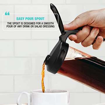 Masontops Mason Jar Pitcher Lid - Leakproof Pour Spout Design