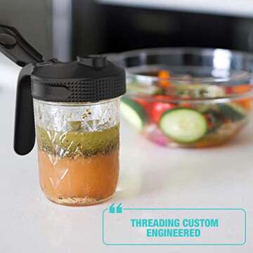 Masontops Mason Jar Pitcher Lid - Leakproof Pour Spout Design