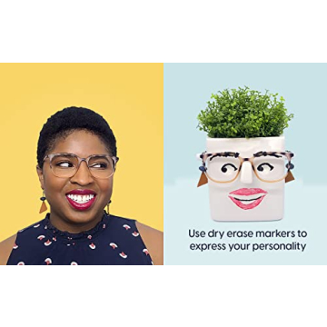 Unique 30 Watt Face Plant Planter & Glasses Holder Gift