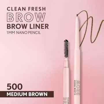 Covergirl Clean Fresh Brow Nano, 500 Medium Brown, Eyebrow Pencil, Ultra-Precise Tip, Waterproof, Tr...
