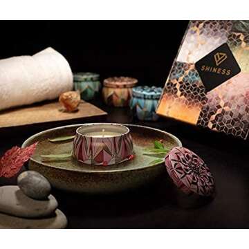 Aromatherapy Scented Candles Gifts For Women, Candles Gifts For Mom, Stress Relief Candles Gift Set, Bath and Body Candles, Best Gifts For Birthday, Mothers Day, Sister, Friends And Family