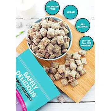 Safely Delicious 5 Pack Allergen-Free Mocha Bites (1oz.) All-Natural, Gluten-Free, Vegan Snack for Kids, NO Wheat, Dairy, Peanut, Tree Nuts, Soy, Egg, Fish, Shellfish, Sesame, Mustard or Sulfites