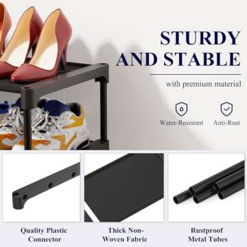 Kitsure Shoe Rack - Stackable Organizer for Any Space