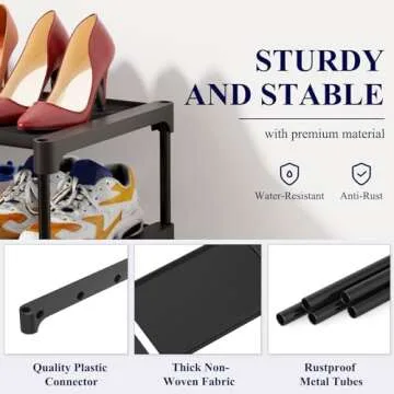 Kitsure Shoe Rack - Stackable Organizer for Any Space