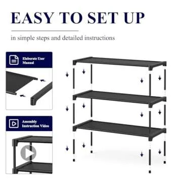 Kitsure Shoe Rack - Stackable Organizer for Any Space
