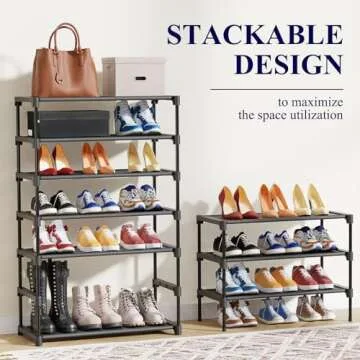 Kitsure Shoe Rack - Stackable Organizer for Any Space