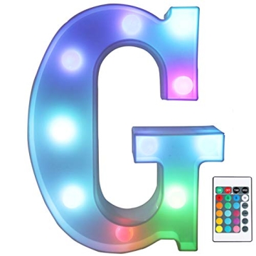 Pooqla Colorful LED Marquee Letter Lights with Remote – The Perfect Party Decor