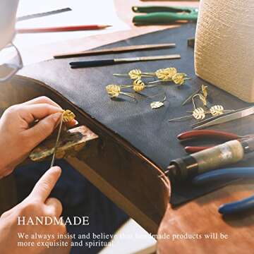 Lotus Fun 14K Yellow Gold Plated S925 Sterling Silver Drop Earrings Monstera Leaves Dangle Earrings, Handmade Unique Jewelry Gifts for Women (Gold)