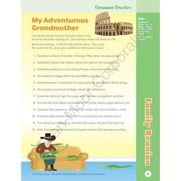 Evan-Moor Skill Sharpeners Grammar and Punctuation Workbook, Grade 4, Nouns, Verbs, Sentence Structure, Subject, Predicate, Language Handbook, Real-World Practice, Fun Activities, Homeschool, Practice