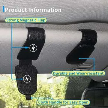 Yuoyar Magnetic Sunglass Holder for Car Visor