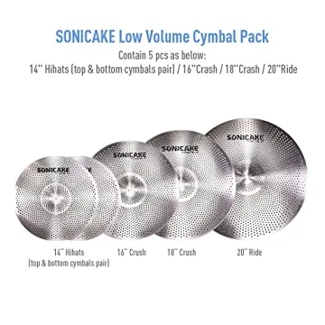 SONICAKE Low Volume Cymbal Pack For Quieter Practice