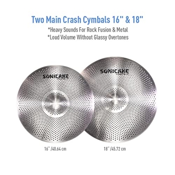 SONICAKE Low Volume Cymbal Pack For Quieter Practice