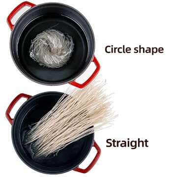 ONTRUE Sweet Potato Glass Noodles, Circle Shape, Korean Vermicelli Pasta, Fat-free and Gluten-free, 100% Sweet Potato Starch, No Additive, No Alum inside, 10.58 Oz (300g)