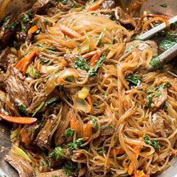 ONTRUE Sweet Potato Glass Noodles, Circle Shape, Korean Vermicelli Pasta, Fat-free and Gluten-free, 100% Sweet Potato Starch, No Additive, No Alum inside, 10.58 Oz (300g)