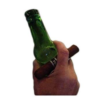 CigarzUp Cigar Holder. Bronze. The Clip On Cigar Accessory Snaps to Almost Any Bottle, Can or Glass to Keep Your Cigar in Place