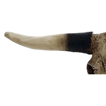 Pine Ridge Southwestern Bull Longhorn Skull - Steer Bull Head, Rustic Chic Wall Hanging Texas Decoration, Polyresin Steer Horns for Wall Sculpture | Replica Real Steer Bull Skull Head