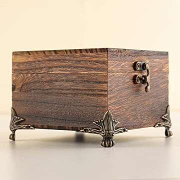 Olldag 24 PCS Antique Brass Box Legs Feet for Wood Case Jewelry Chest Storage Corner, Protector Zinc Alloy for Embossing Wooden Case Decor Cases, Cabinets (Green Bronze)