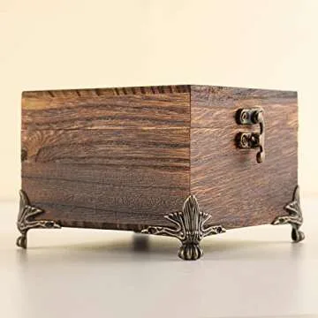 Olldag 24 PCS Antique Brass Box Legs Feet for Wood Case Jewelry Chest Storage Corner, Protector Zinc Alloy for Embossing Wooden Case Decor Cases, Cabinets (Green Bronze)