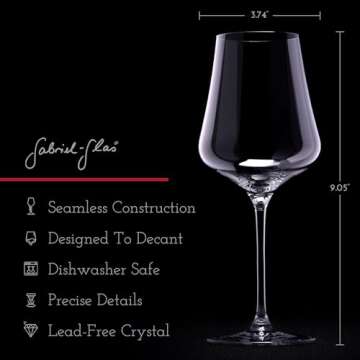 Gabriel-Glas Universal Crystal Wine Glasses for Gifts