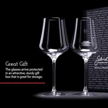 Gabriel-Glas Universal Crystal Wine Glasses for Gifts