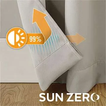 Sun Zero Soho Blackout Energy Efficient Curtains, 54"x96"