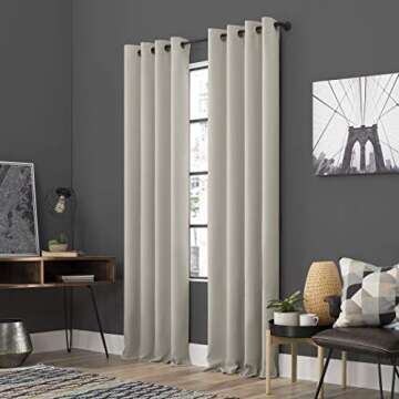 Sun Zero Soho Blackout Energy Efficient Curtains, 54"x96"