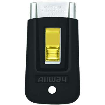 ALLWAY SGS Soft-Grip Retractable Glass Scraper with 5 Blades