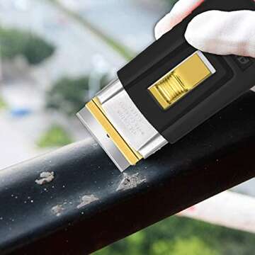 ALLWAY SGS Soft-Grip Retractable Glass Scraper with 5 Blades