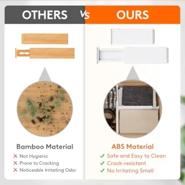 Lifewit Adjustable Drawer Dividers 5" High for Organizing