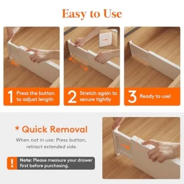 Lifewit Adjustable Drawer Dividers 5" High for Organizing